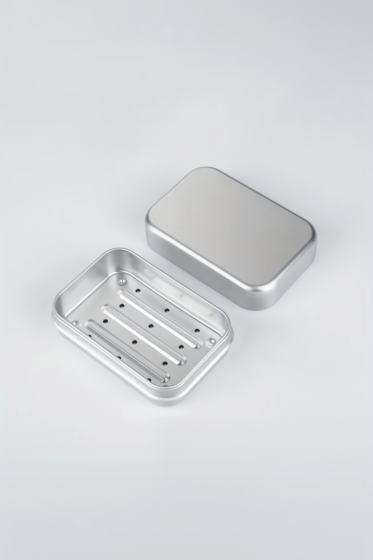 Rechthoekig aluminium reisdoosje Homnès, weergave 2