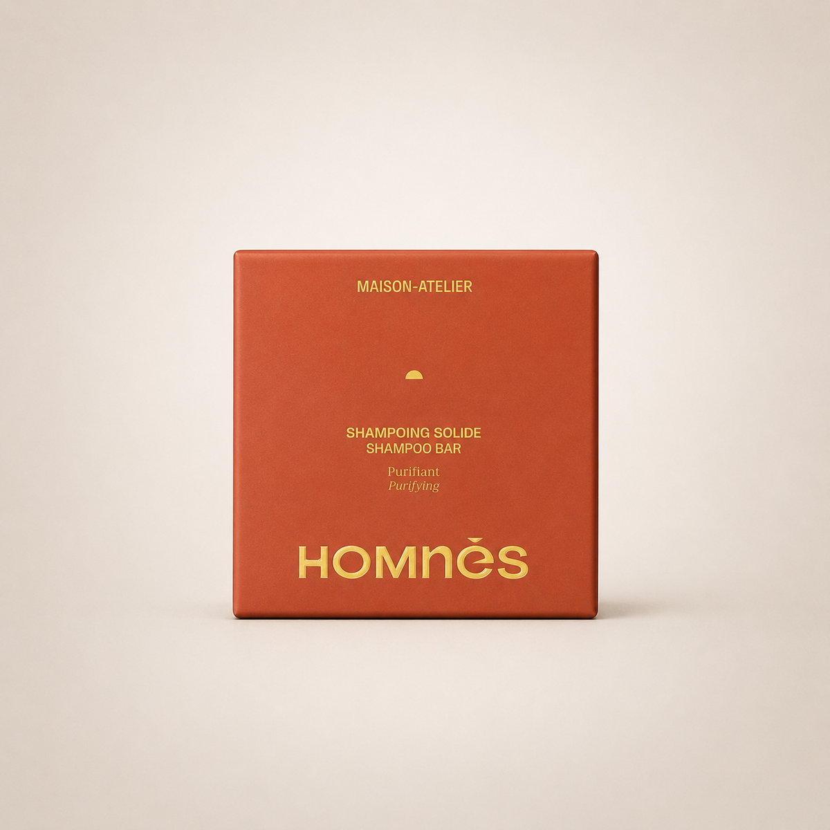 Champú sólido purificante Homnès para cabello graso - 80g, hecho en París