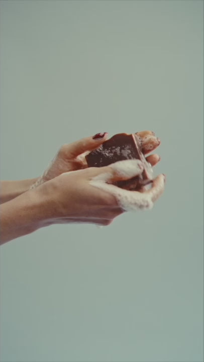 Vidéo savon artisanal marron protéine de soie