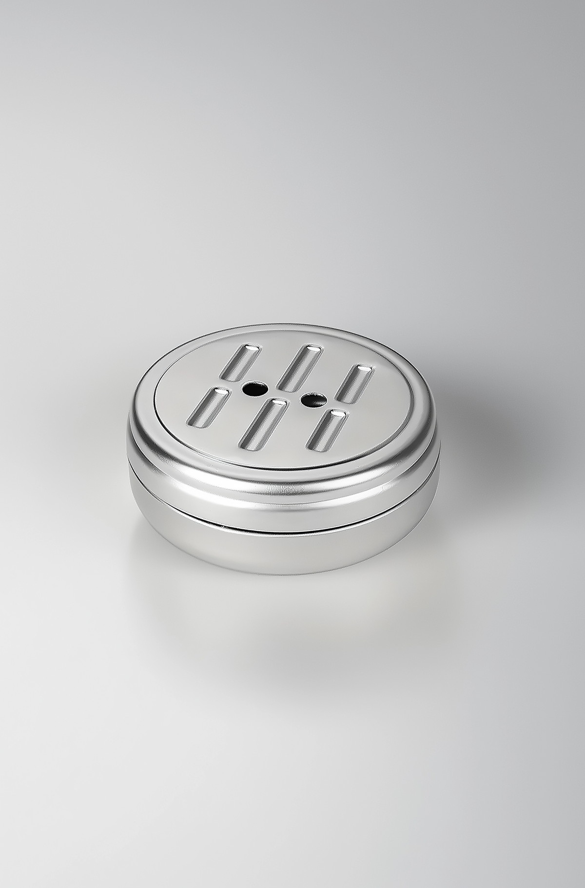 Boîte de voyage ronde en aluminium Homnès, vue 4